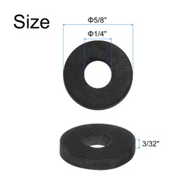 QUARKZMAN Pack of 100 Rubber Spacers 5/8 Inch AD 1/4 Inch ID 3/32 Inch Height Round Vibration Damper Rubber Bushing Eyelets Thick Rubber Washers for Home Car Accessories