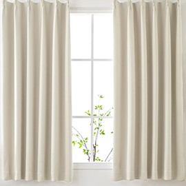 AIFY Curtain, Grade 1 Blackout, Small Windows, Drape Curtains, UV Protection, Shape Memory Processed, Thermal Insulation, Energy Saving, Day and Night Blinds, Heat Retention, Stylish, Washable, Machine Washable, 2-Piece Set (2 Drape Curtains), Width 39.4