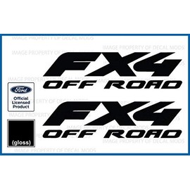 Decal Mods FX4 Offroad die-Cut Decals Stickers for Ford F150 (1997-2008) Set of 2 (Black Gloss) - CB_Solid