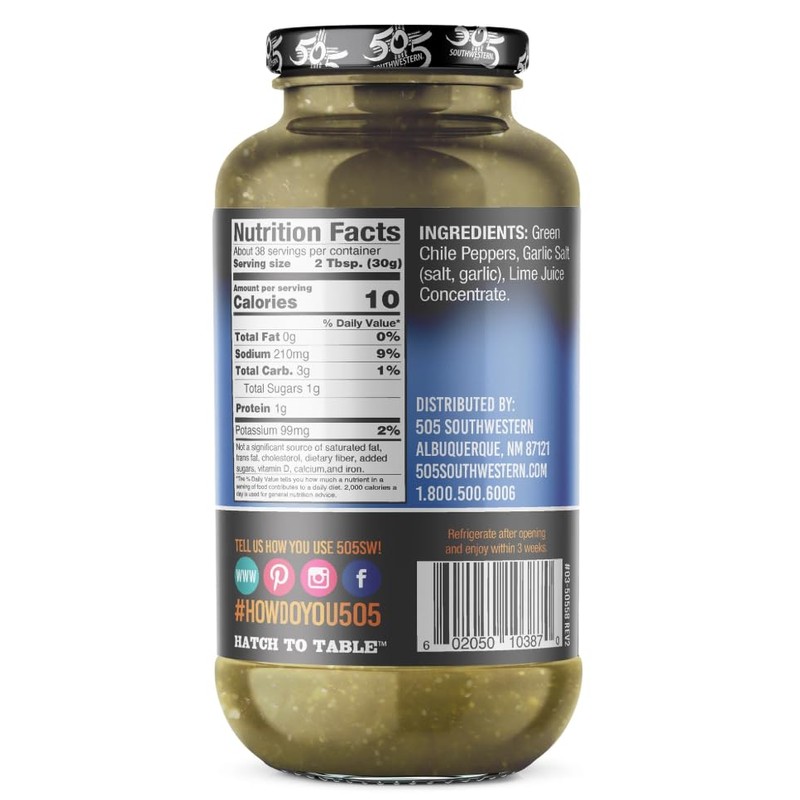 505 Southwestern Hatch Valley Diced Green Chiles, 32 Ounce (2