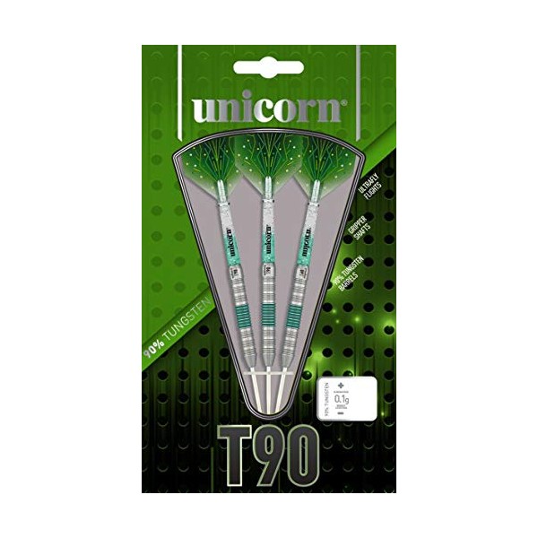 Unicorn Unisex T90 Core XL Green Type 2 90% Tungsten Steel Tip Darts, Green, 24g UK