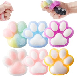 6 PCS Taba Squishy, Cat Squishy, Squishy Cat, Mini Animals Stress Relief Toy, Funny Novelty Cute Animals Stress Relieving Fidget Toy, for Boys Girls Birthday Party Gifts (Random color)