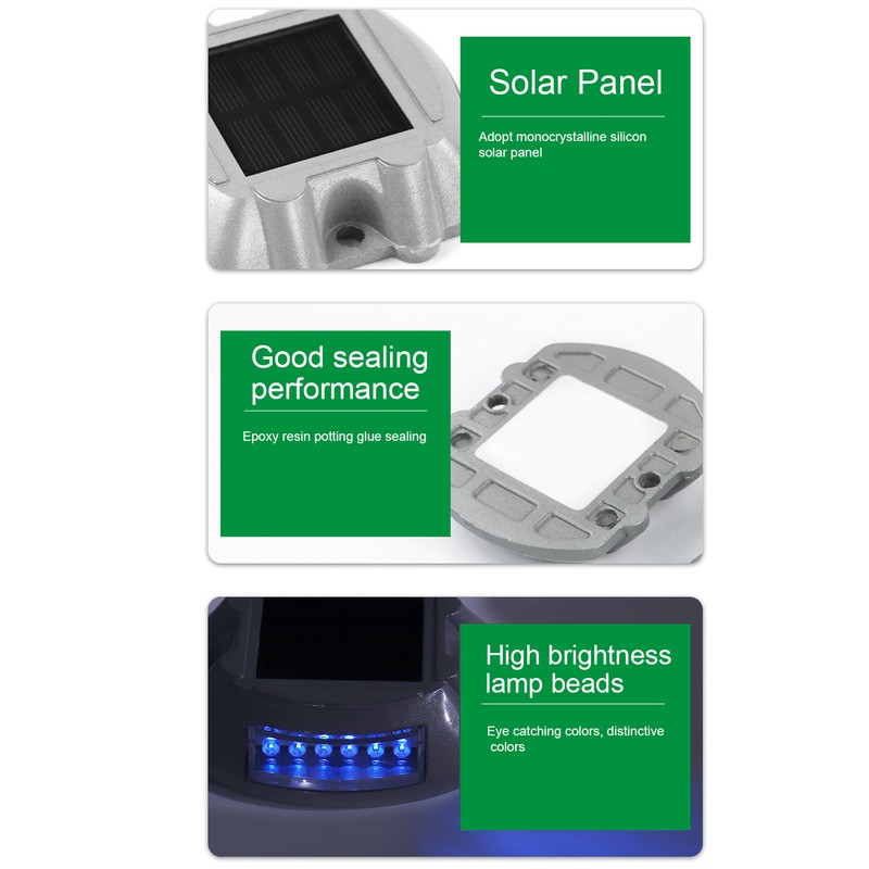 12LED Solar Driveway Deck Light IP68 Waterproof Solar Driveway Dock