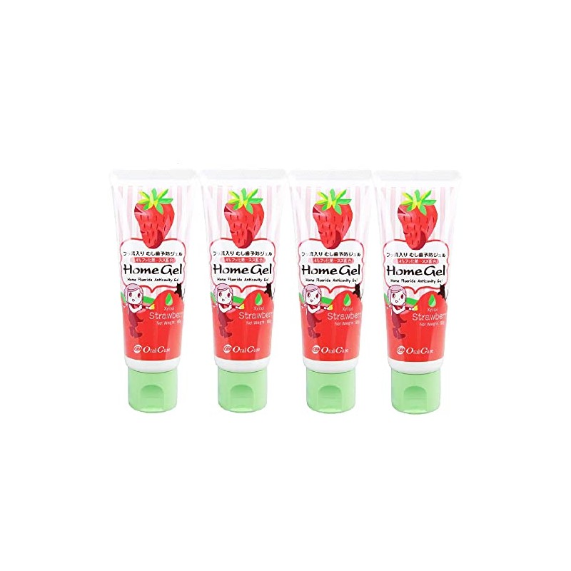 【×4本】Dental Exclusive Oral Care Home Gel Strawberry Caries Prevention Gel