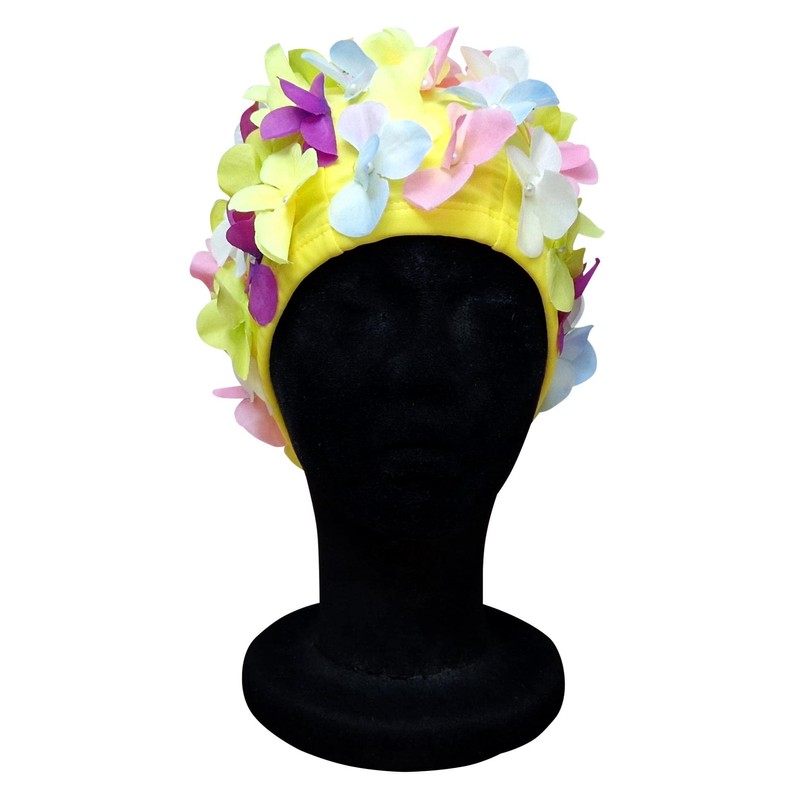 CHEX Ladies Lily Elasticated Swimming Hat Yellow Pink Purple Blue