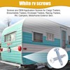 White Square Head Self Tapping Screws RV Trailer 8 X