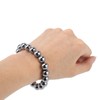 10mm Round Terahertz Beads Bracelet Energy Stone Elastic Flexible Stylish