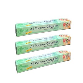 Cling Film Food Wrap 30cm x 30m - BPA Free Clear Plastic Wrap - Fits Dispensers (3)