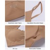 DEANGELMON 4 Pieces V Neck Bralettes Padded Seamless Adjustable Straps