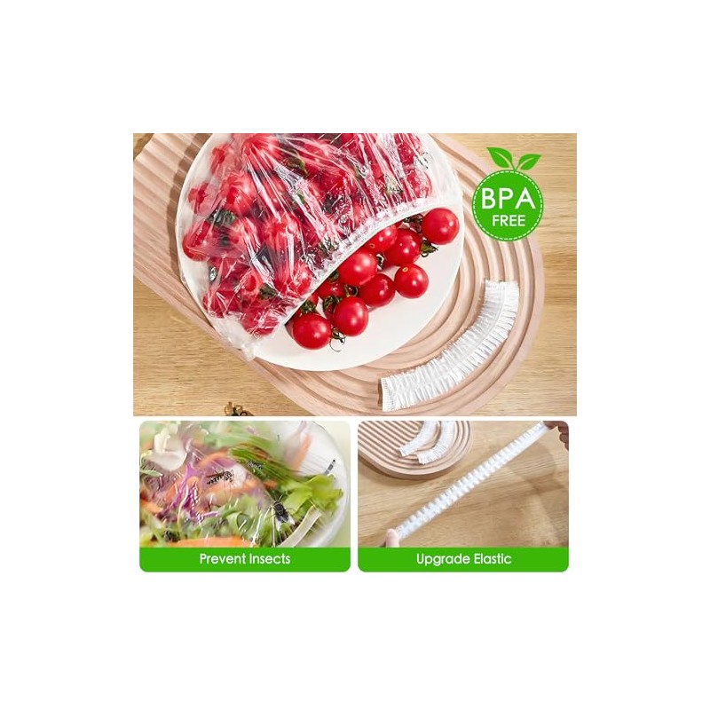 Cubiertas de plástico extra grandes para cuencos - 100 piezas,
