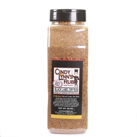 Cindy Lynn’s Black Label BBQ Dry Rub and Seasoning - Perfect Replacement for Salt & Pepper on Beef, Wild Game, Poultry, Pork & Vegetables - All-Natural Flavor for Grilling and Smoking (26 oz)