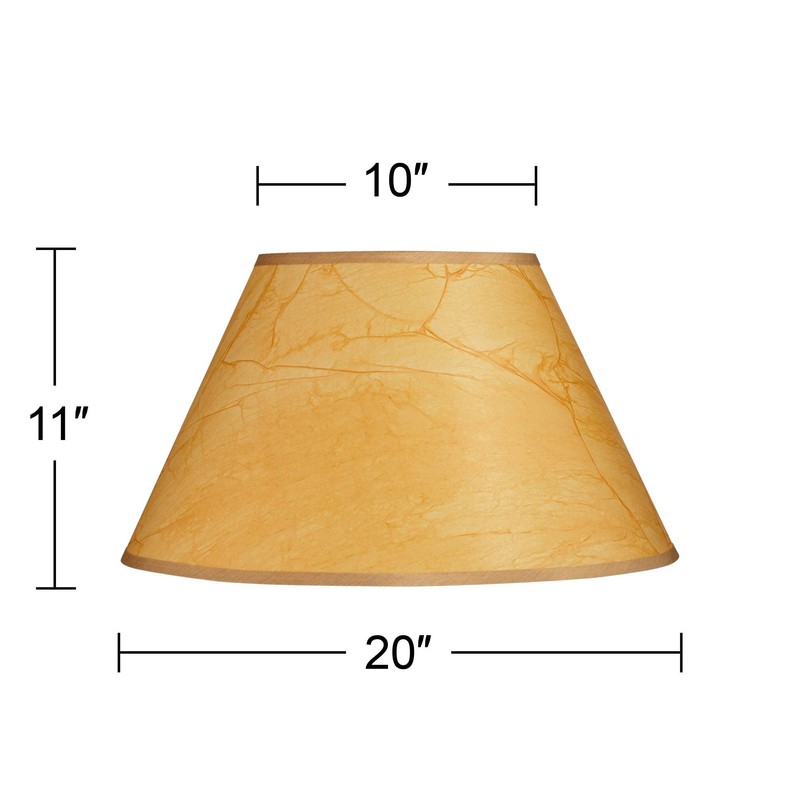 Crinkle Paper Large Empire Lamp Shade 10" Top x 20"