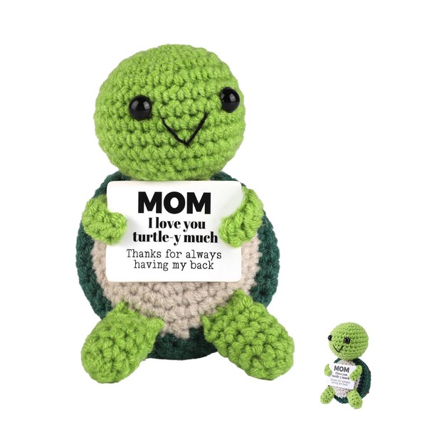 TOYMIS Positive Turtle Crochet, I love MOM Turtle-y Much Emotional