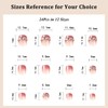 Gradient Pink Press on Nails - 24Pcs Short Square False
