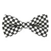cravateSlim Black and White Checkerboard Bow Tie