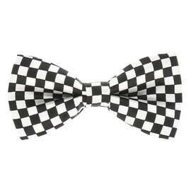 cravateSlim Black and White Checkerboard Bow Tie