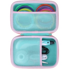 Peyyargo Case Compatible with SCRIB3D P1 Advanced / MYNT3D Super Professional Printing / 3Doodler Flow / PIKA3D PRO 3D Printing Pen (Teal + Pink)