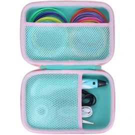 Peyyargo Case Compatible with SCRIB3D P1 Advanced / MYNT3D Super Professional Printing / 3Doodler Flow / PIKA3D PRO 3D Printing Pen (Teal + Pink)