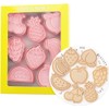8-Piece 3D Fruity Cookie Cutters, Apple, Strawberry, Watermelon, Pineapple, Grape,