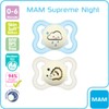 MAM Supreme Night Soothers 0-6 Months (Pack of 4) Thinner
