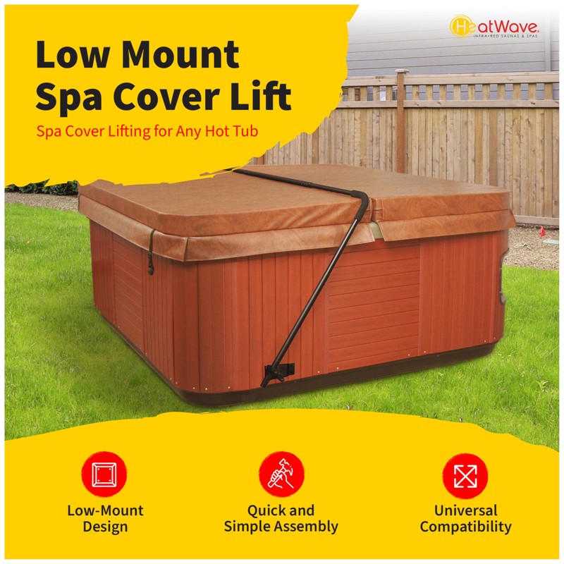 HEATWAVE Low Mount Spa Cover Lift – Compatible with Rectangular/Square