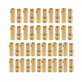 FLY RC 20 Pairs Gold-Plated 5.5mm Banana Plug Bullet Male Female Connector Adapter for ESC Motor Brushled/Brushless RC Lipo
