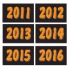 EZ Lettering Red Car Dealer Windshield Stickers, Model Year Stickers (6 packs)