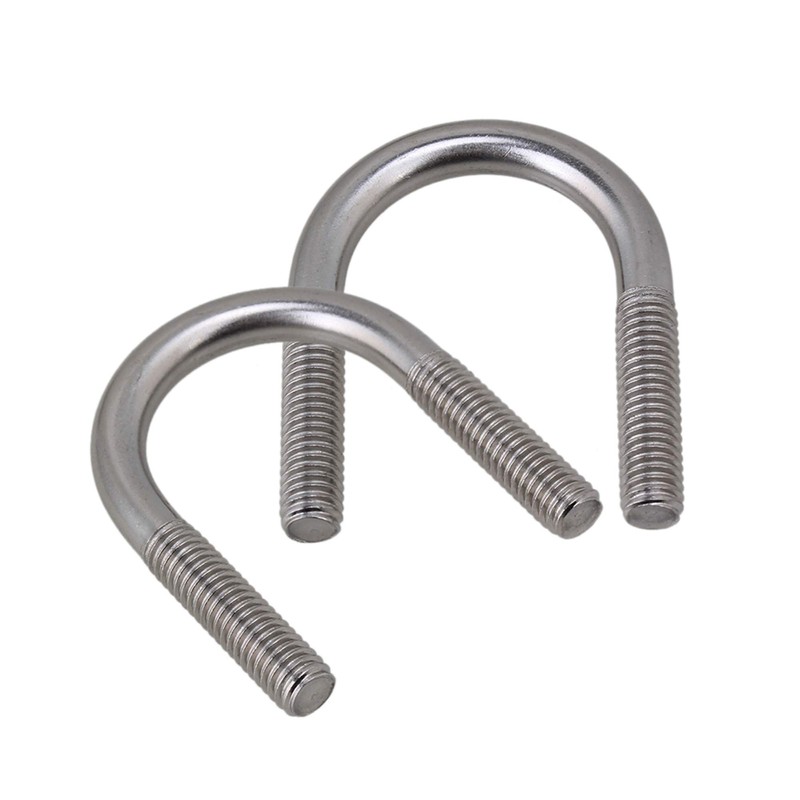 CNBTR U-Bolt Screws Saddle Nuts 304 Stainless Steel Silver M6