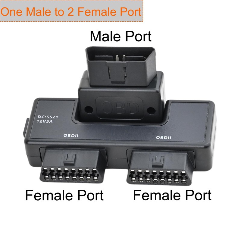 iKKEGOL Pocket OBD2 OBDII Full 16 Pin Male to 2