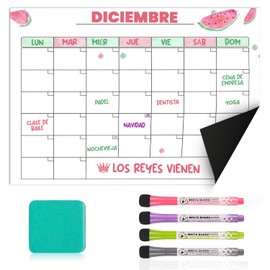 Magnetischer Monatskalender für Kühlschrank A4, magnetischer Monatsplaner mit 4 Filzstiften und einem Radiergummi. newbesties ®