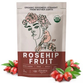 Zhivana Organics Organic Rose hips Dried Whole (16oz.) – Rosehip Fruit Tea Loose (Rosa 16 oz