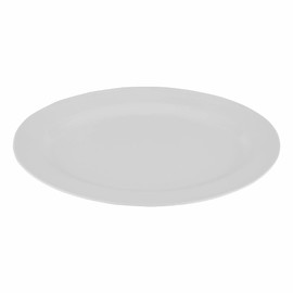 G.E.T. OP-2280-W Black 22.5" x 8”, Oval Platter, Break Resistant Dishwasher Safe Melamine Plastic, Milano White