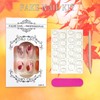 24 Pcs Fall Press on Nails Short Square Fake Nails