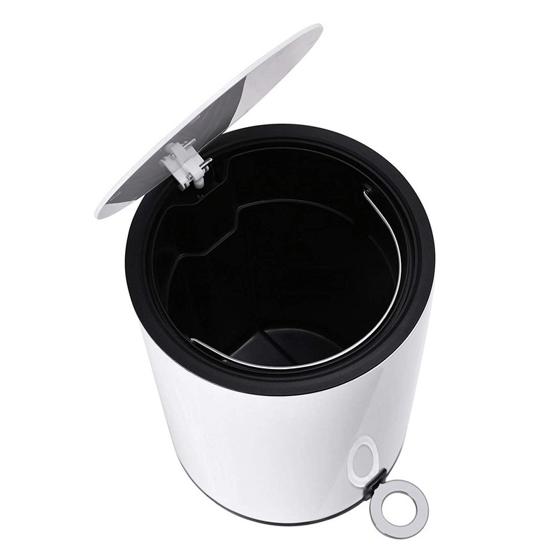 FurnitureXtra™ Modern Style Powder Coated Soft Close Pedal Bin, Plastic