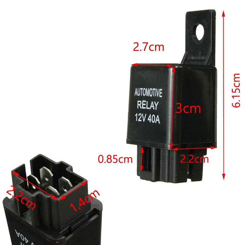 ESUPPORT 12V 40A Car Automotive Van Boat Truck 4 Pins