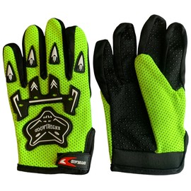 Riding Gloves Kid Size Youth ATV Quad Off-Road Dirt Pit Bike Gloves Go Kart Motorcycle Scooter Power Sports Racing Gloves Mini Bike Moped Riding Cycling Girls Boys Kids Motorsports (Lime Green)