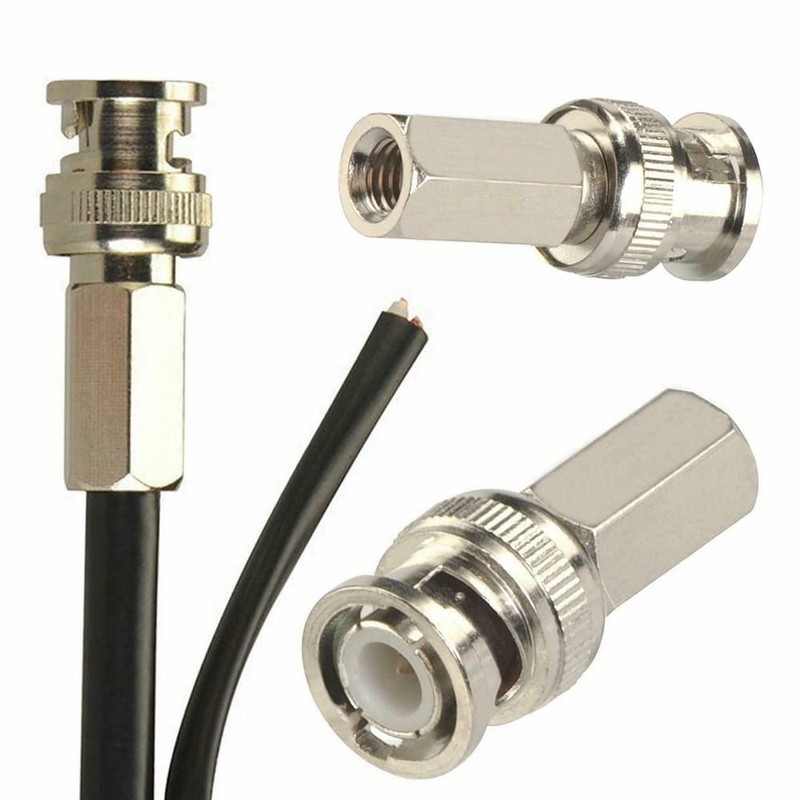 V-Fiabilidad 25PCS RG59 Coaxial Cable Connector, CCTV Twist On BNC