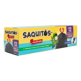 12 Bolsas De Basura Jumbo Sakitos Bas, 82x85 Cm                                                                                                       