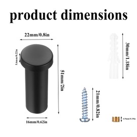 Pack of 4 Coat Hooks Black Matt Single Wall Hooks for Hanging Wall Hooks Black Heavy Duty for Wardrobe Kitchen Bathroom Children's Room Towel Hooks Jacket Hooks Jackets Hooks Hooks