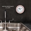 MPM Quality Design Bathroom Clock Plastic Quartz Movement Sweep 3-5