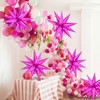 72 PCS Star Foil Balloons, Rose Red Starburst Balloons, Explosion