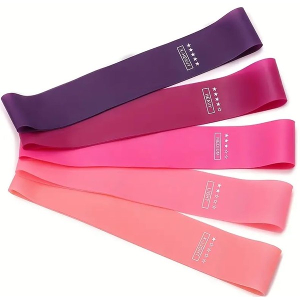 Resistance Bands Exercise Bands Set Of 5 Stretch Latex Loop