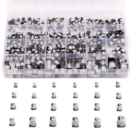 Cermant 24 Values 400 Pcs 1uF ~ 1000uF SMD Aluminum Electrolytic Capacitors Assortment Kit with Storage Box, for Computer, Notebook, Radio, DIY