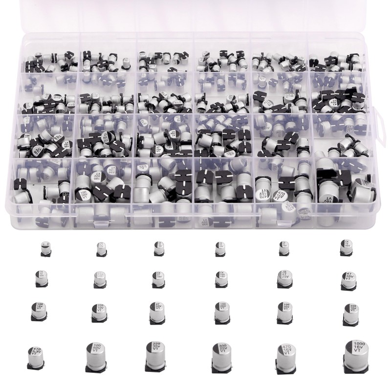 Cermant 24 Values 400 Pcs 1uF ~ 1000uF SMD Aluminum