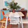 4 Pcs White Lace Table Runners 14 x 120 Inch