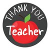 Thank You Teacher Round Stickers - Teacher Appreciation - 40