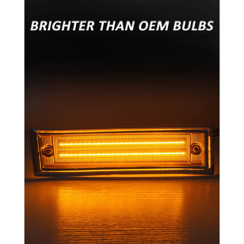 Bestview LED Side Marker Lights Compatible with 1981-1991 Chevy C10