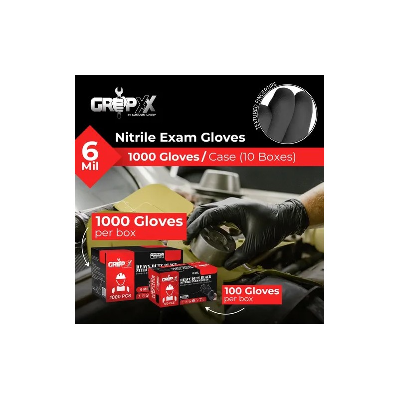 Disposable Nitrile Gloves London Labs Heavy Duty Mil 100