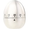 PEARL Mechanical Kitchen Timer, Set of 2 Stainless Steel Egg