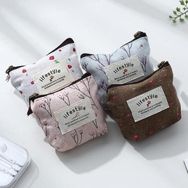 Multipurpose mini fabric zipper pouch / 다용도 미니 패브릭 지퍼파우치